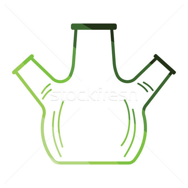 Symbol Chemie Unterseite Kolben Rachen Farbe Stock foto © angelp