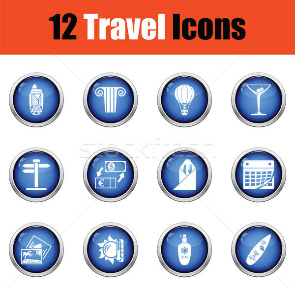 Travel icon set.   Stock photo © angelp