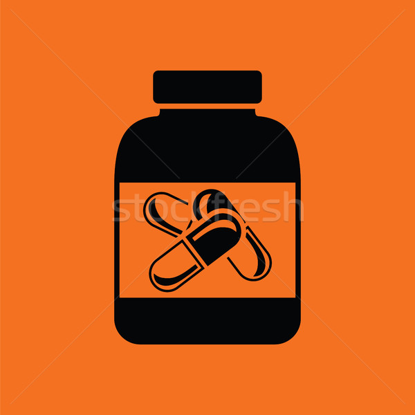 Fitness pills in container icon Stock photo © angelp