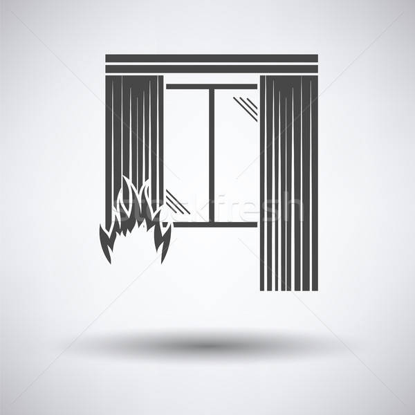 Home fire icon Stock photo © angelp