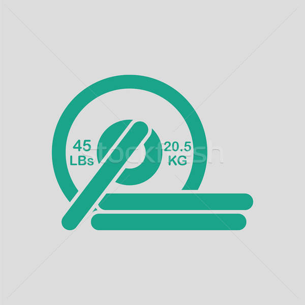Stock photo: Barbell disks icon