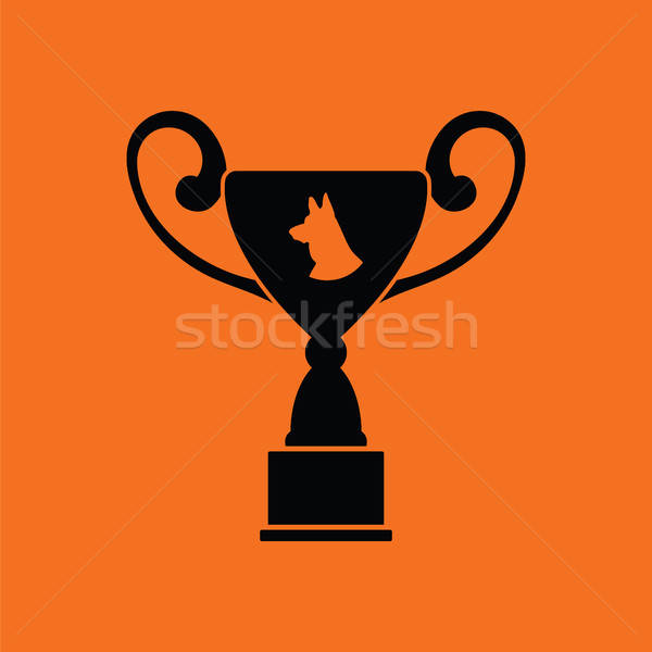 Dog prize cup icon Stock photo © angelp