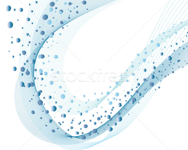 ストックフォト: 抽象的な · 波 · 水 · ベクトル · 泡 · 空気