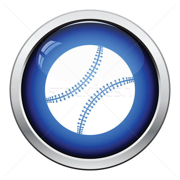 Baseball labda ikon fényes gomb terv Stock fotó © angelp