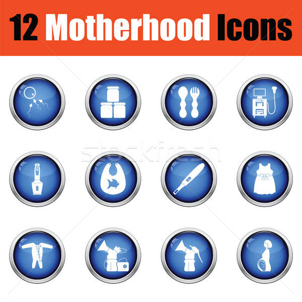 Set of motherhood icons. Stock photo © angelp