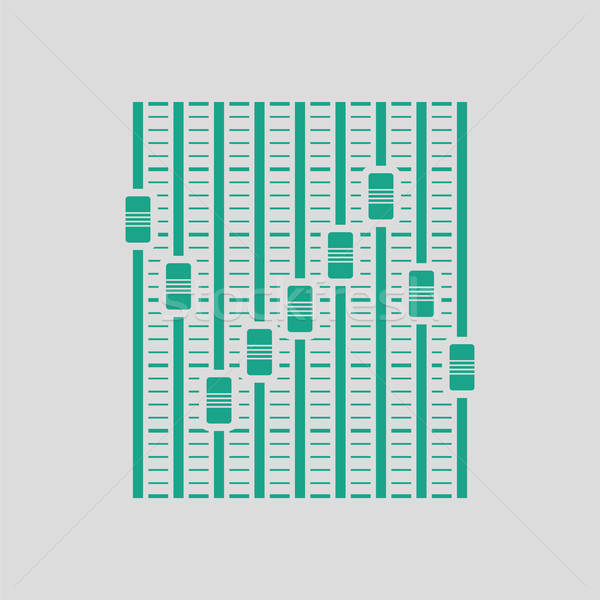 Сток-фото: музыку · эквалайзер · икона · серый · зеленый · дискотеку
