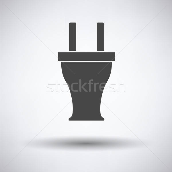 [[stock_photo]]: électrique · plug · icône · gris · technologie · signe