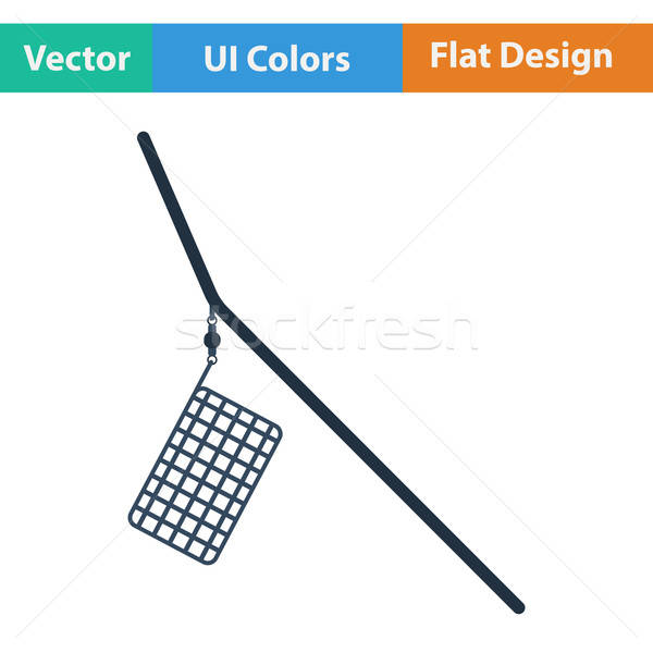 Stock photo: Flat design icon of  fishing feeder net