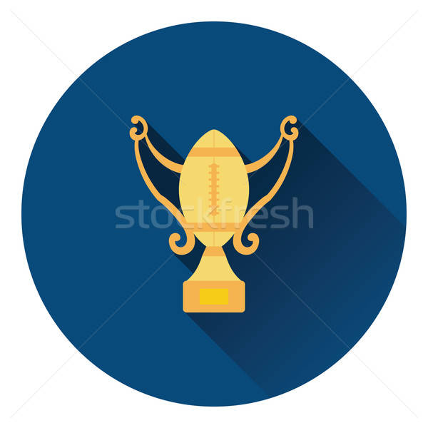 Amerykański piłka nożna trofeum kubek ikona kolor Zdjęcia stock © angelp