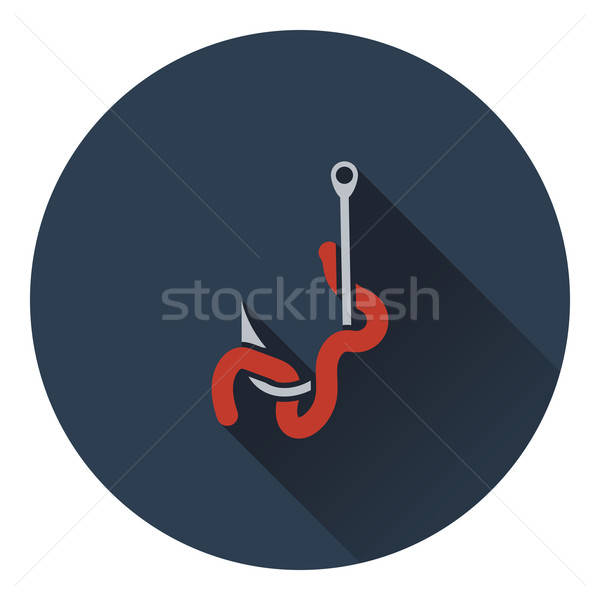 Icon of worm on hook Stock photo © angelp