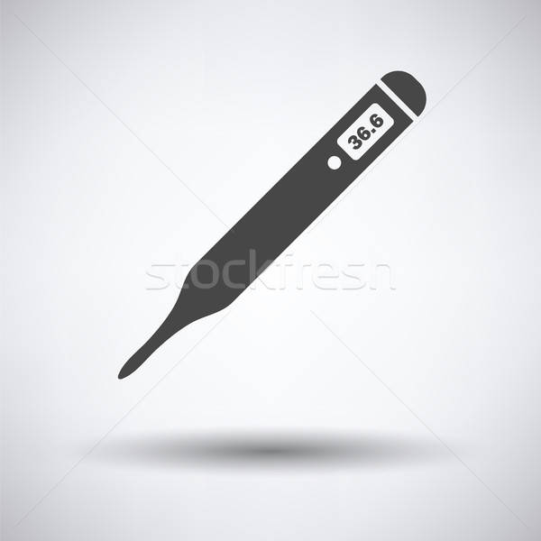 Medical termometru icoană gri medic sticlă Imagine de stoc © angelp
