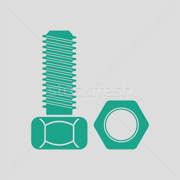 Icon of bolt and nut Stock photo © angelp