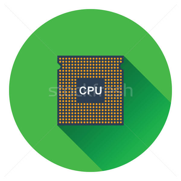 CPU icono color diseno red web Foto stock © angelp