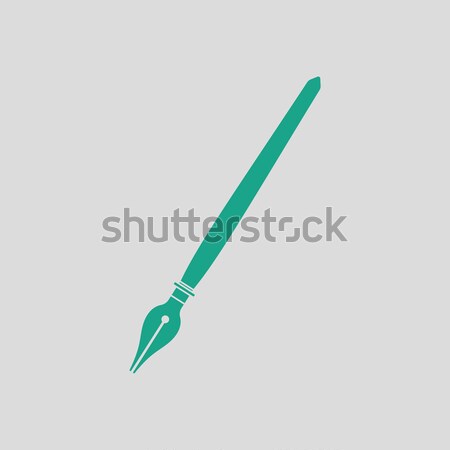 Füller Symbol grau grünen Büro Schule Stock foto © angelp
