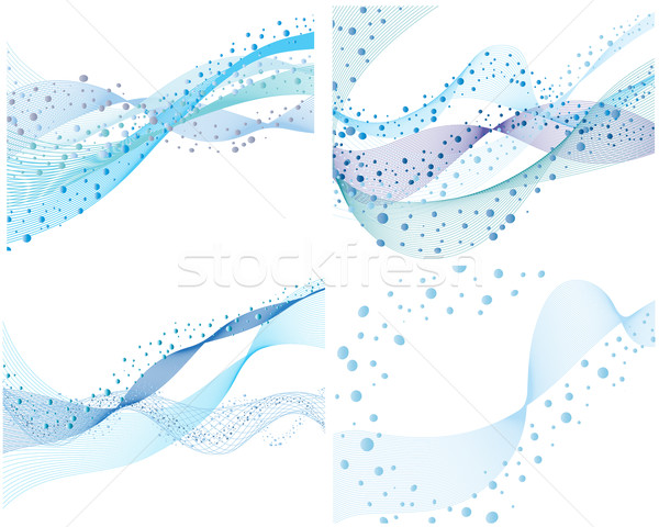 Ayarlamak su dört soyut vektör gökyüzü Stok fotoğraf © angelp