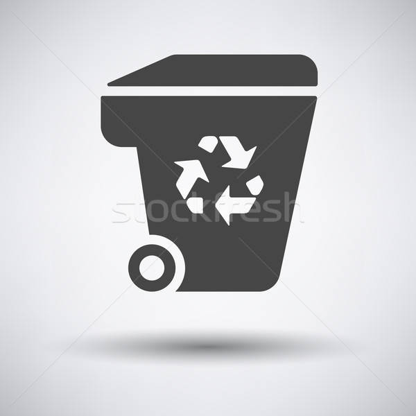 Garbage container with recycle sign icon Stock photo © angelp