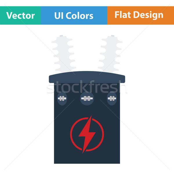 Elektrische Transformator Symbol Design Hintergrund Feld Stock foto © angelp