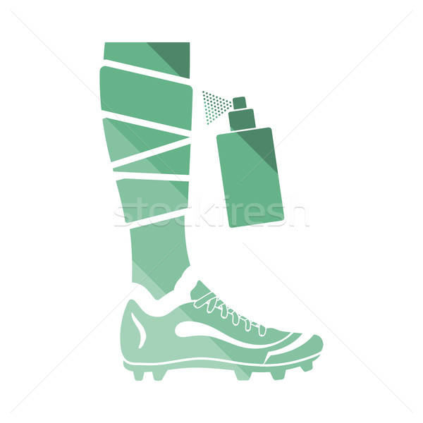 Футбол ногу аэрозоль икона цвета дизайна Сток-фото © angelp