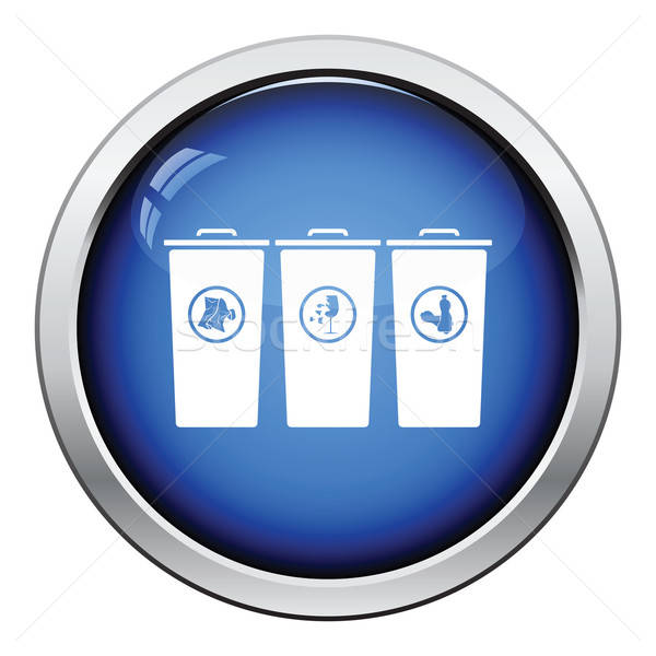 Garbage containers with separated trash icon Stock photo © angelp