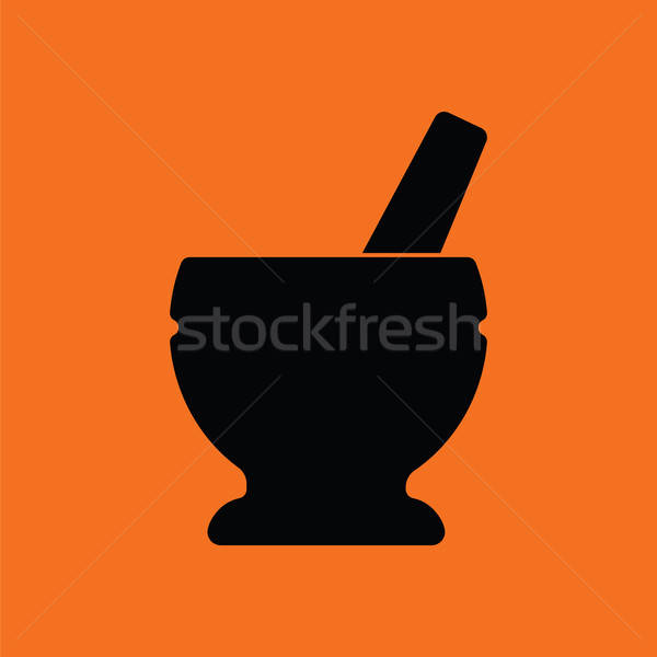 Stock photo: Icon of chemistry mortar