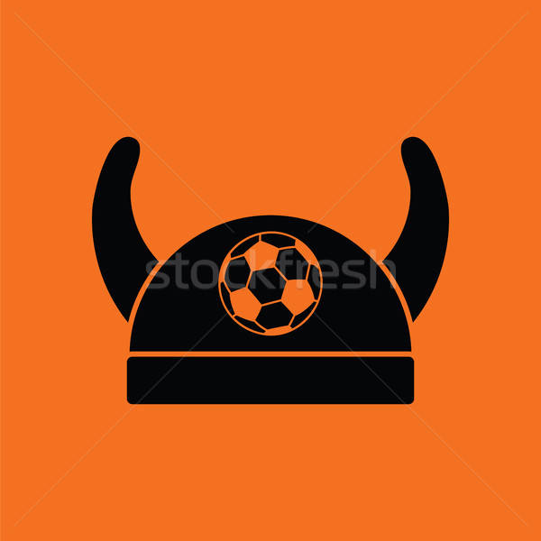 Football fans horned hat icon Stock photo © angelp