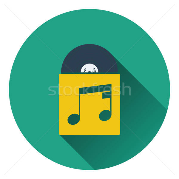 Vinyl record envelop icon muziek ontwerp Stockfoto © angelp