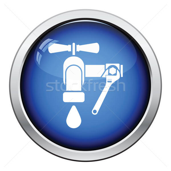 Icon of wrench and faucet Stock photo © angelp