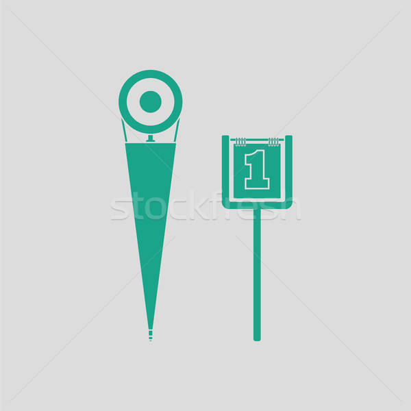 Stock photo: American football sideline markers icon