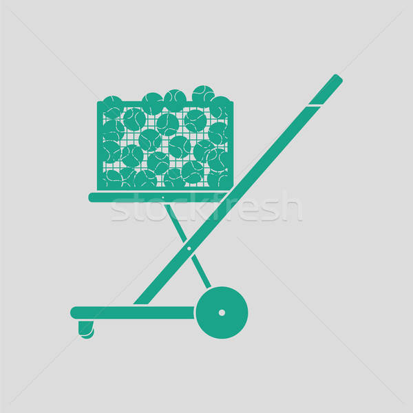 Tennis cart ball icon Stock photo © angelp
