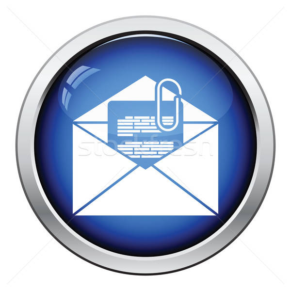Mail with attachment icon Stock photo © angelp