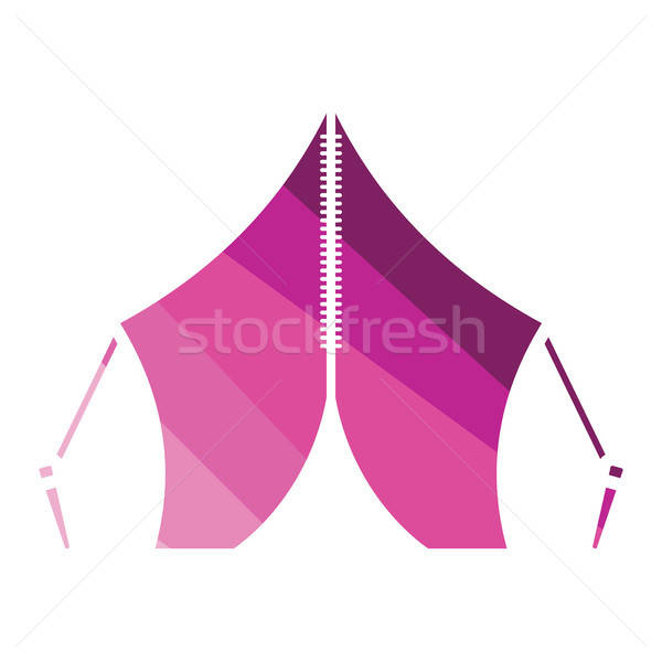 Turisztikai sátor ikon szín terv ház Stock fotó © angelp