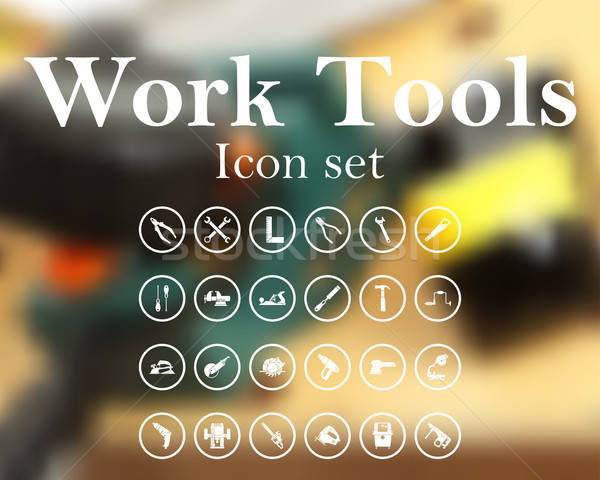 Work tools icon set Stock photo © angelp