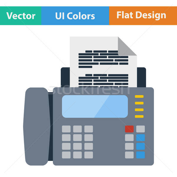 Fax icon Stock photo © angelp
