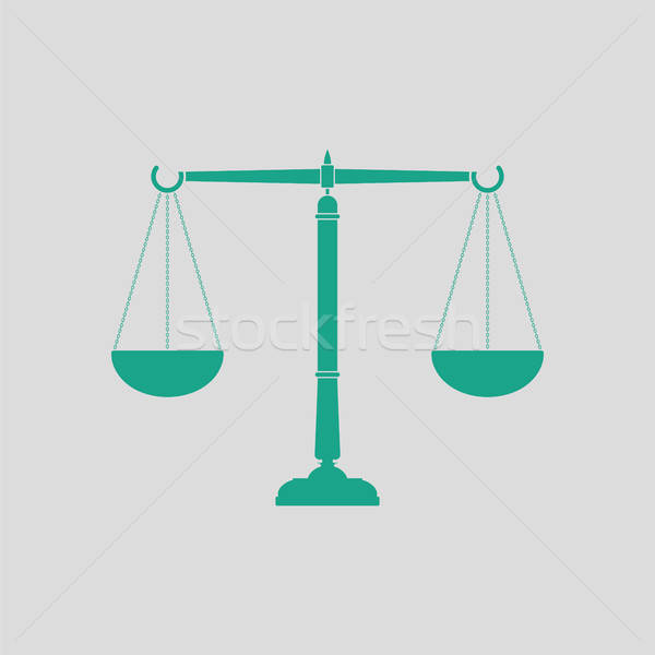 Justice scale icon Stock photo © angelp