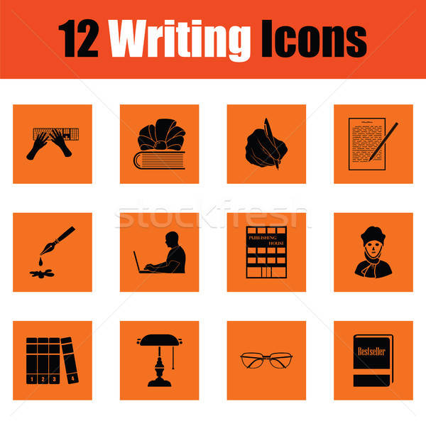Stock photo: Set of writing icons