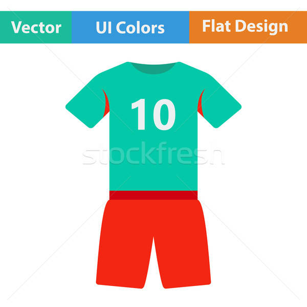 Flat design icon of football uniform Stock photo © angelp
