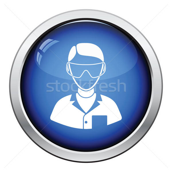 Icon of chemist in eyewear  Stock photo © angelp