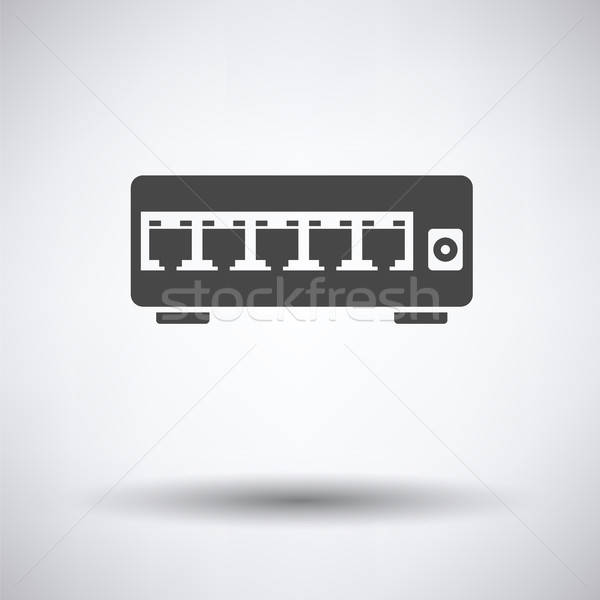 Ethernet przełącznik ikona szary działalności komputera Zdjęcia stock © angelp