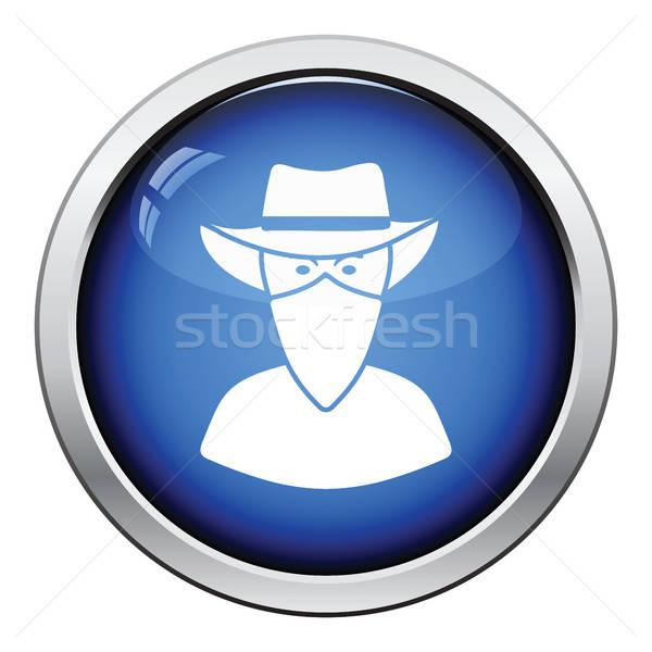 Cowboy with a scarf on face icon Stock photo © angelp