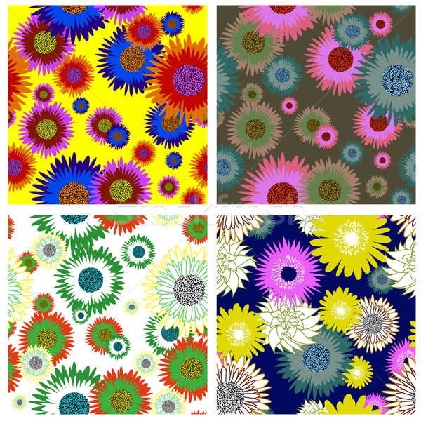 seamless floral backgrounds set Stock photo © angelp