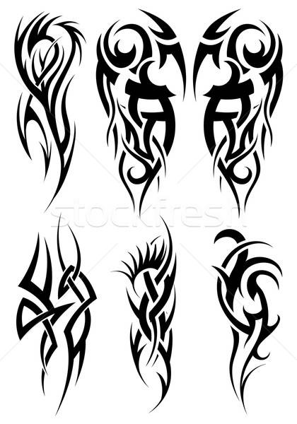 Set of tribal tattoos Stock photo © angelp