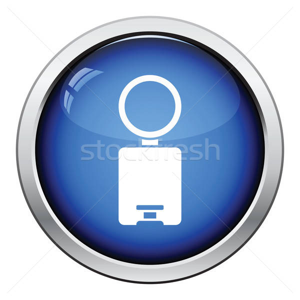 Cesto de lixo ícone botão projeto banheiro Foto stock © angelp