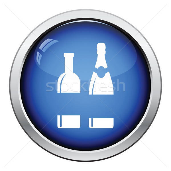Wine and champagne bottles icon Stock photo © angelp