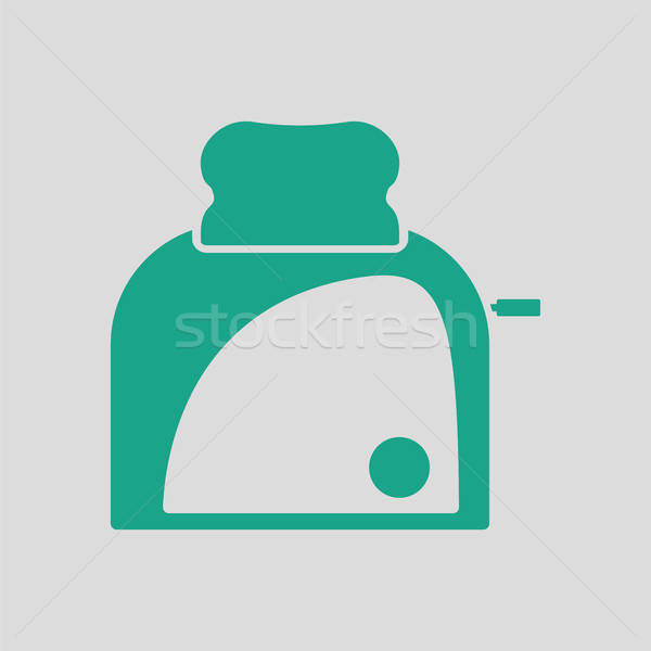 кухне тостер икона серый зеленый домой Сток-фото © angelp