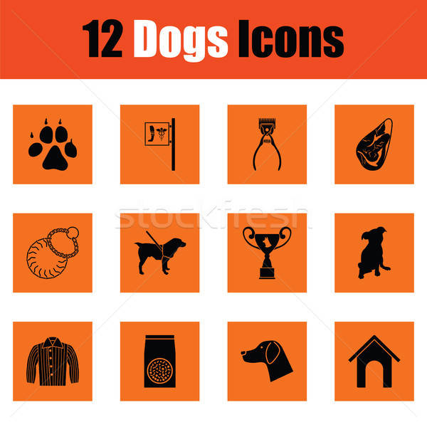 Dogs icon set Stock photo © angelp