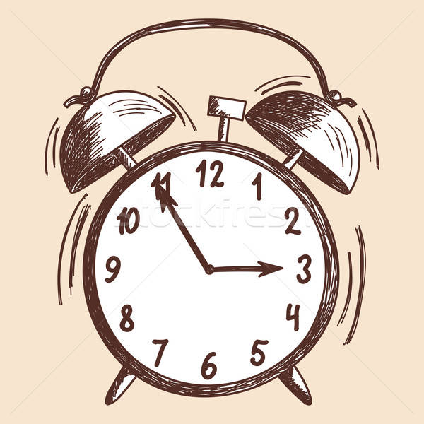 Alarm clock sketch Stock photo © angelp