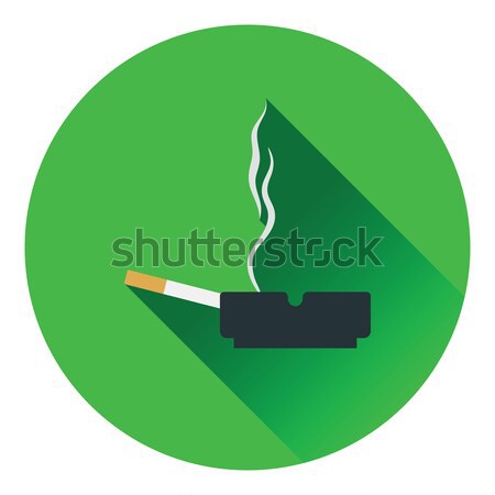 Sigaretta posacenere icona colore design fuoco Foto d'archivio © angelp