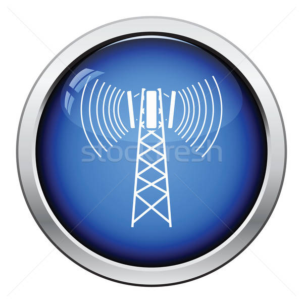 Foto stock: Celular · radiodifusión · antena · icono · botón