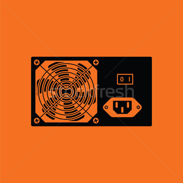 Сток-фото: власти · блок · икона · оранжевый · черный · сервер