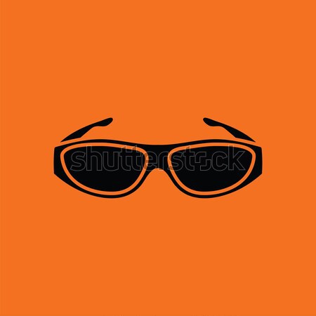 Poker occhiali da sole icona arancione nero moda Foto d'archivio © angelp